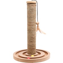 Feyza Design Renkli Oyuncaklı Kedi Tırmalama 44X30CM, Keyifli ve Sağlıklı Tırnak Bakımı