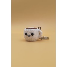 Rodopiva Örgü Desenli Kahve Fincanı Anahtarlık