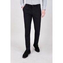 Paco Romano Erkek Siyah Bağcıklı Casual Pantolon