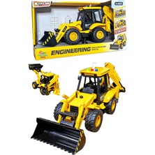 Brother Toys Inşaat Aracı Çift Taraflı Kepçe Ekskavatör Sesli Işıklı Sirenli Oyuncak Araba 41 Cm.