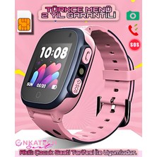 Çocuklar Için Pembe Sim Kartlı Konum Takipli Akıllı Saat