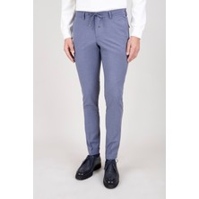 Paco Romano Erkek Indigo Bağcıklı Casual Pantolon