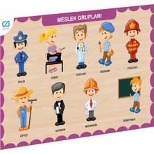 Mercansa CAAHS-3203 Ca Games Ahşap Meslek Grupları Bul-Tak