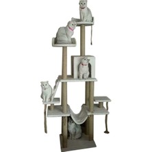 Feyza Design Çok Katlı Yuvalı Kedi Tırmalama ve Oyun Platformu