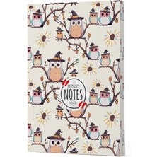 Baykuş 7 - Yan Boyamalı Çizgili Defter