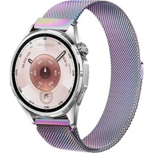 MMP Shop Huawei Watch Gt3 / Gt4 / Gt5 / Gt5 Pro / Gt6 / Gt6 Pro 46MM Uyumlu Manyetik Metal Hasır Örgü Kordon