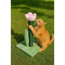 Feyza Design Pembe Lale Modeli Kedi Tırmalama Tahtası, Şık ve Dayanıklı Tasarım