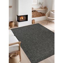 Konfor Halı Rusticana 3111 Antrasit Naturel Jüt Halı Modern Örme Kilim  Rusticana_3111