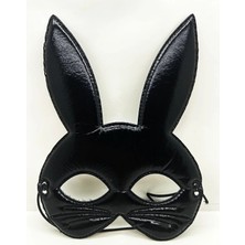 Mercansa Siyah Renk Kumaş Malzemeden Imal Eva Tavşan Maskesi