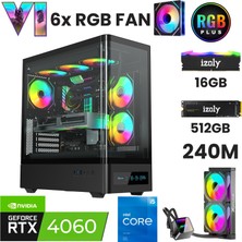 XGaming XG108 WIN11 İ5-12400F 16GB 512GB M.2 Nvme Rtx 4060 8gb T120MM Oyuncu Masaüstü Bilgisayarı