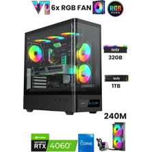İzoly Nextgen R5-C I5 14400F 32GB Ddr5 1tb M.2 Nvme Rtx 4060 8gb 240MM Sıvı Soğutma Oyuncu Masaüstü Bilgisayarı