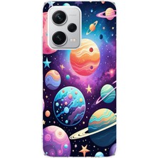 TechTree Redmi Note 12 Pro Plus Uyumlu Uzay, Gezegen ve Yıldız Desenli Baskılı Silikon Kılıf