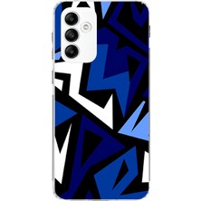 TechTree Samsung Galaxy A05S Uyumlu Modern Mavi Geometrik Mozaik Baskılı Silikon Kılıf