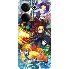 TechTree Tecno Camon 20-20 Pro Uyumlu Demon Slayer Efsanesi:iblis Avcıları Baskılı Silikon Kılıf