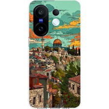 TechTree Vivo X200 Fe Uyumlu Özgür Filistin ve Kubbetüs Sahra Baskılı Silikon Kılıf