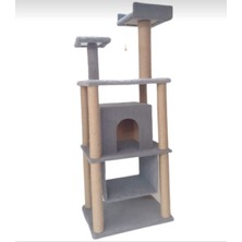 Feyza Design Renkli Hamaklı Kedi Oyun ve Tırmalama Evi, Eğlenceli ve Rahat Tasarım