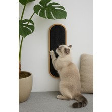 Feyza Design Ahşap Duvara Monte Kedi Tırmalama Tahtası, Siyah, Dayanıklı ve Şık