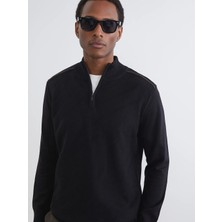 LC Waikiki Lcw Vision Siyah Dik Yaka Erkek Triko Kazak