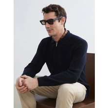 LC Waikiki Southblue Lacivert Polo Yaka Erkek Triko Kazak