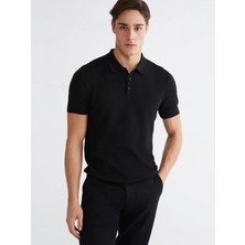 LC Waikiki Lcwaıkıkı Classic Siyah Polo Yaka Erkek Triko Kazak