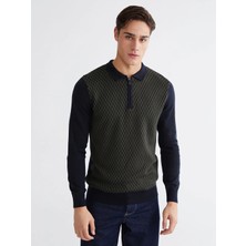 LC Waikiki Lcwaıkıkı Classic Siyah Polo Yaka Erkek Triko Kazak