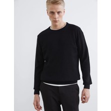 LC Waikiki Lcw Vision Siyah Bisiklet Yaka Erkek Triko Kazak