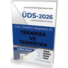 Pelikan Tıp Teknik Yayıncılık Üds 2026 Ünvan Değişikliği Sınavı Göç Idaresi Başkanlığı Tekniker ve Teknisyen Tamamı Çözümlü 3 Deneme Sınavı