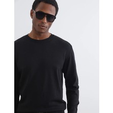 LC Waikiki Lcw Vision Siyah Bisiklet Yaka Erkek Triko Kazak