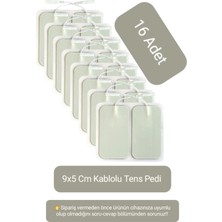 16 Adet 9x5 cm Çok Amaçlı Büyük Boy Kablolu Tens Pedi Seti