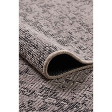 Ikizler Halı Bej  Şönil Kilim Makinede Yıkanabilir Kaymaz Taban Halı Yolluk Salon Mutfak Koridor Antre Halı