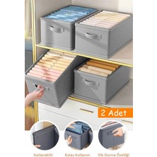 Luxway Home 2 Li Katlanabilir Dolap Içi ve Raf Düzenleyici Set – 45X25X20 cm Kıyafet Saklama Kutusu Organizer