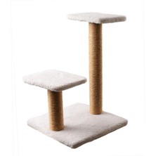 Feyza Design Şık Gümüş Gri Kedi Tırmalama Oyuncağı, Dayanıklı ve Eğlenceli Tasarım