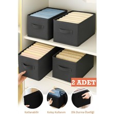 Luxway Home 2’li Katlanabilir Dolap Içi ve Raf Düzenleyici – 45X25X20 cm Kıyafet Saklama Kutusu Organizer Set