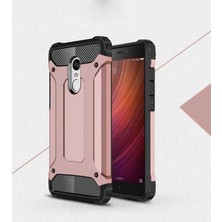 Kilifone - Xiaomi Redmi 5 Uyumlu - Kılıf Çift Katman Koruyucu Crash Military Tank Kılıf - Rose Gold