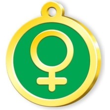 Feyza Design Şık Altın Kaplama Kadın Sembol Künye, Zarif Takı Aksesuarı