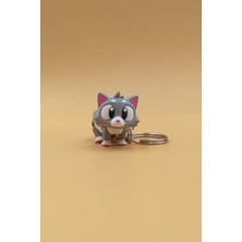 Rodopiva Şirin Kedi Anahtarlık- Hareketli Anahtarlık Çanta Süsü Charm