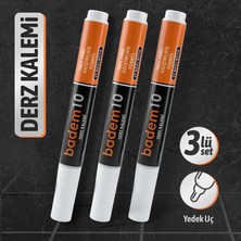Badem10 3 Adet Beyaz Fayans Arası Hazır Derz Dolgusu Boyama Boyası Kalemi (Yedek Uçlu) Yenileme Boyası