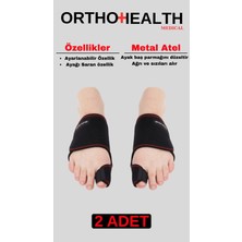 Konforlu Halluks Valgus Gece Ateli, Kırmızı Biyeli, Sağ ve Sol Çift