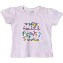 Hellobaby Kız Bebek Tshirt Süprem Bisiklet Yaka Kısa Kol