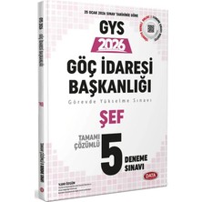 Data Yayınları Göç Idaresi Başkanlığı Şef Gys Tamamı Çözümlü 5 Deneme Sınavı