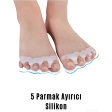 5 Parmak Ayırıcı Silikon Gece Aparatı, Makaralı ve Bunyon Destekli