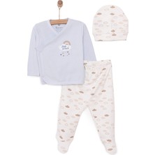 Bebbek Bebbek Erkek Bebek Zıbın-Şapka-Patikli Alt Peter Pan Collar