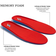 Yastıklı Memory Foam Tabanlık, Ortapedik ve Unisex, 100 Model Kırmızı