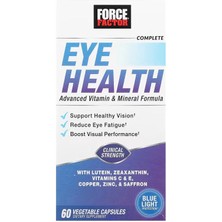 Force Factor Eye Health Lutein Zeaxanthin Saffron Copper 60 Vegetable Caps
