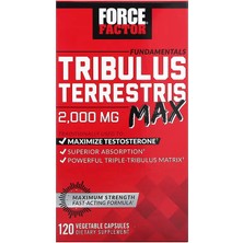 Force Factor Fundamentals Tribulus Terrestris + Selenium Max 2000 Mg 120 Vegetable Capsules