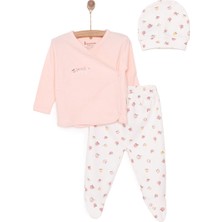 Bebbek Bebbek Kız Bebek Zıbın-Şapka-Patikli Alt Peter Pan Collar