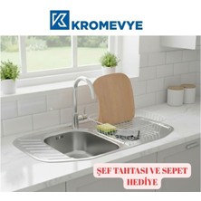 EX-172 Paslanmaz Çelik Mutfak Evyesi -50X77