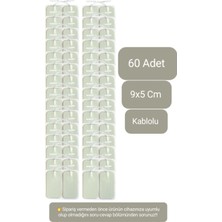 60 Adet 9x5 cm Kablolu Tens Pedi, Elektrot Pedi, Yedek Tens Elektrodu