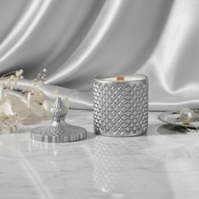 ⚪ Stworkshop Bohem Metalik Premium Serisi: Sedir Kokulu Metalik Gümüş (Silver) Soya Wax Mum (250 Gr) ⚪