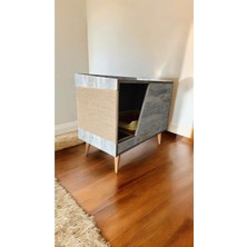 Feyza Design Ahşap Kapalı Kedi Tuvaleti, Güzel ve Fonksiyonel Tasarım